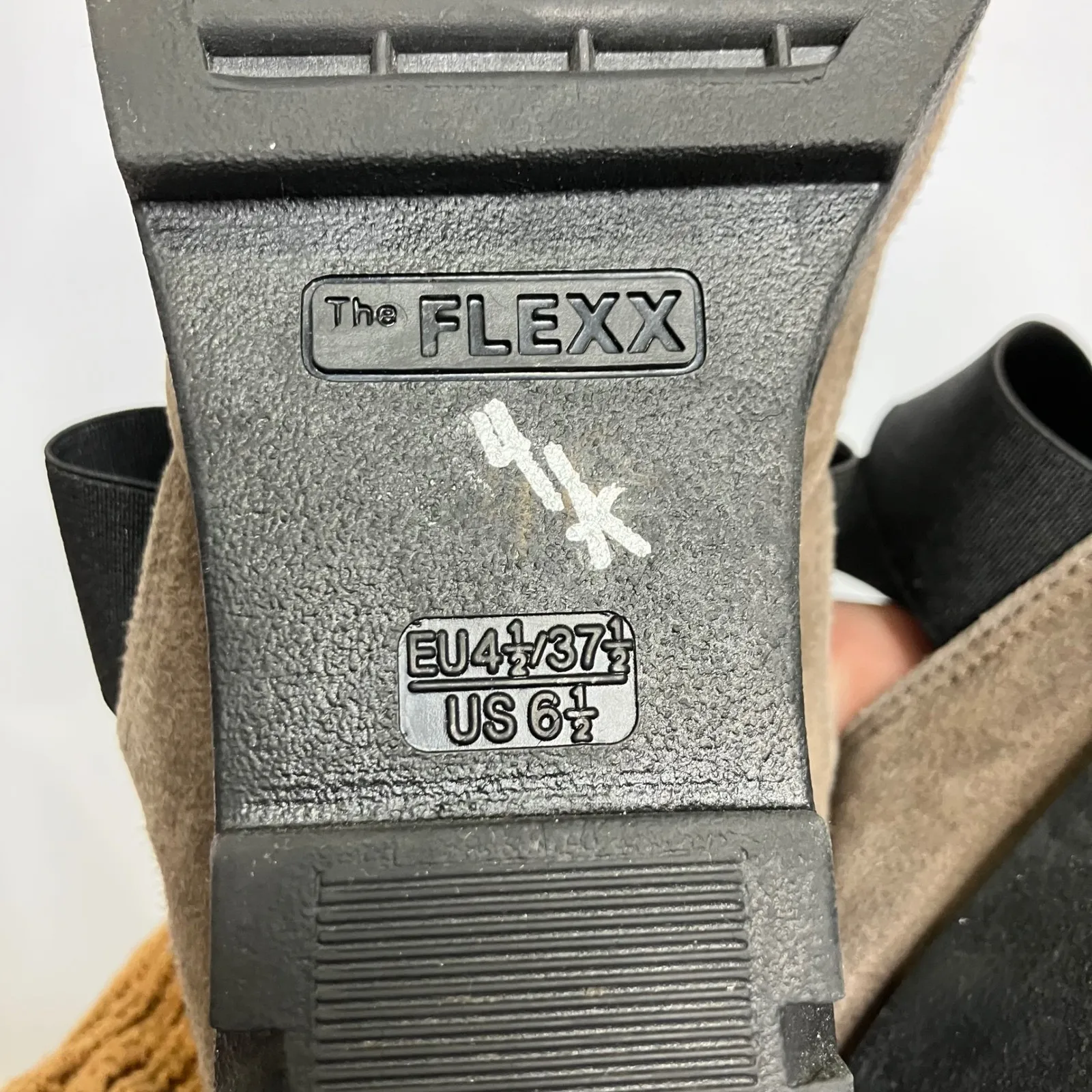 The Flexx get back mary Jane wedge shoes women's size 38 taupe suede black Tan - Image 8