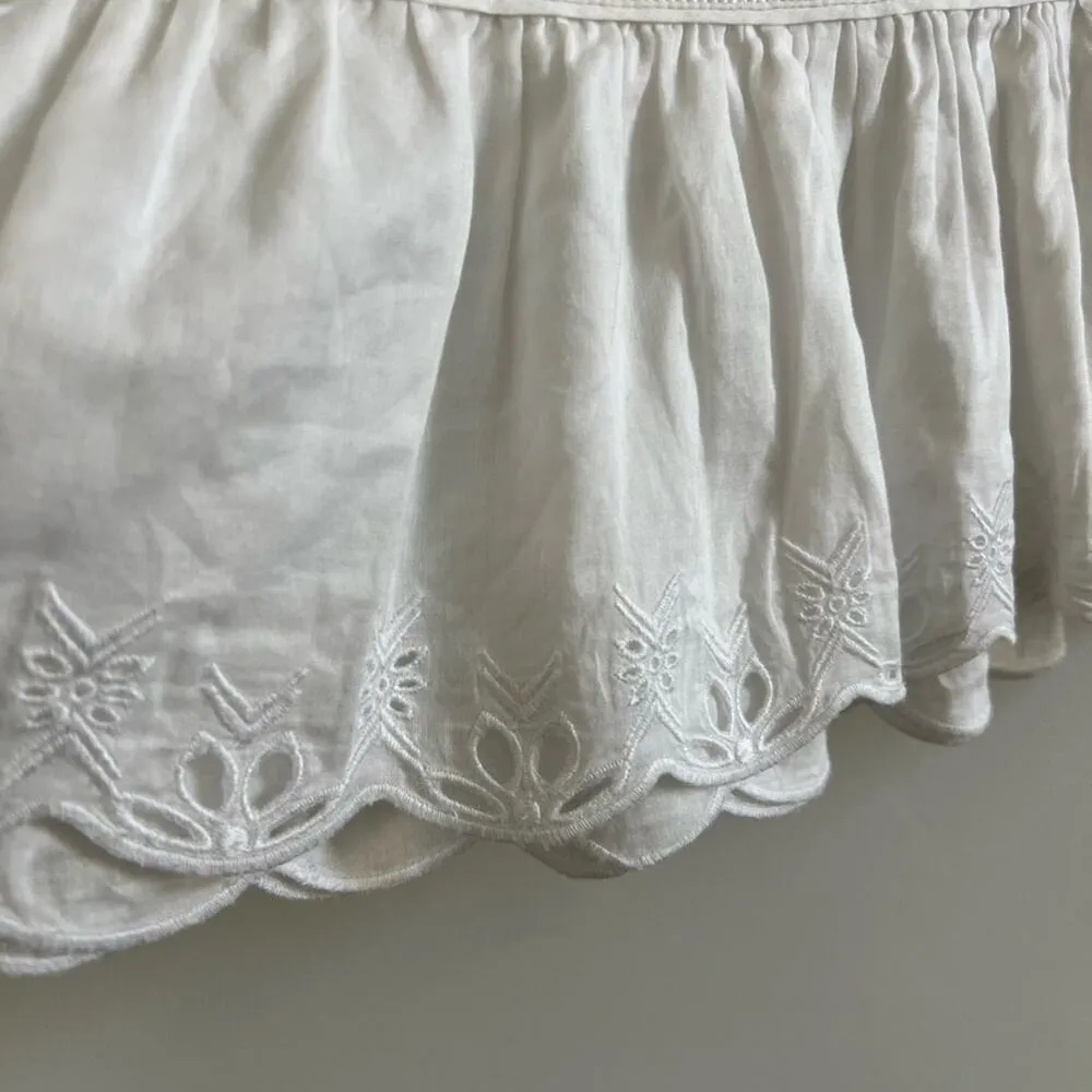 Tory Burch Bateau Top Women 10 White Boho Cottagecore Coastal Grandma Peasant - Image 10