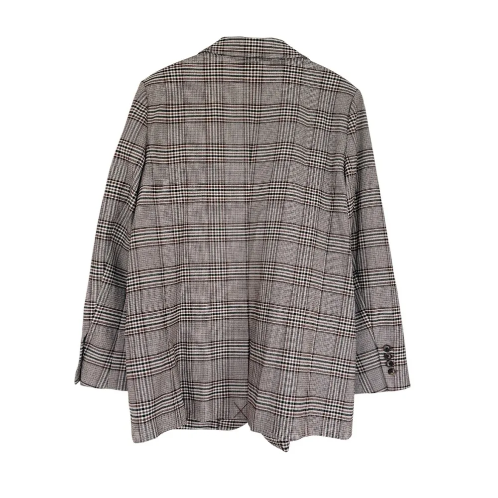 TANYA TAYLOR Lewis Plaid Fringe Trim Blazer NEW - Image 7