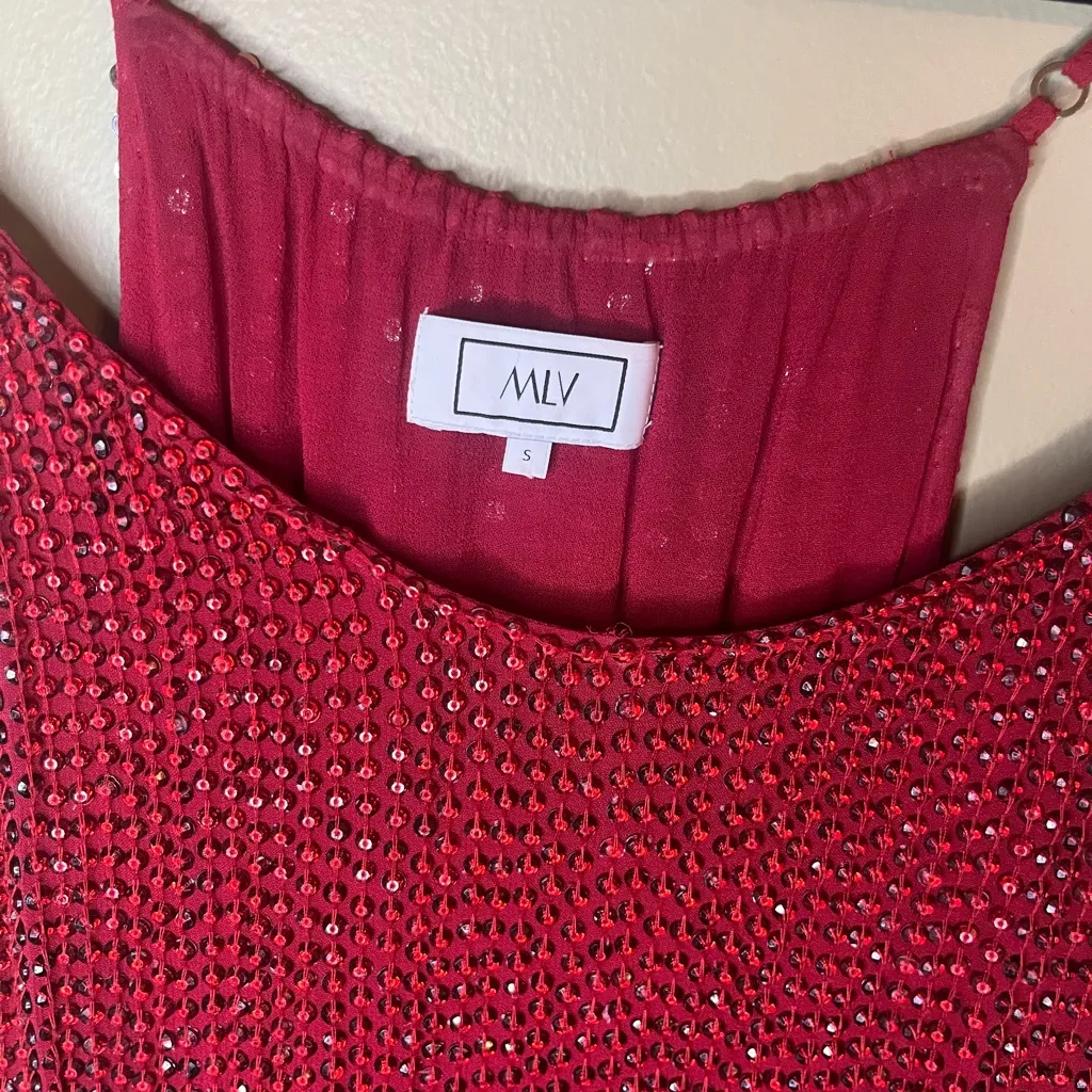 MLV Collection MLV Sparkling Red Sequin Dress - Image 8