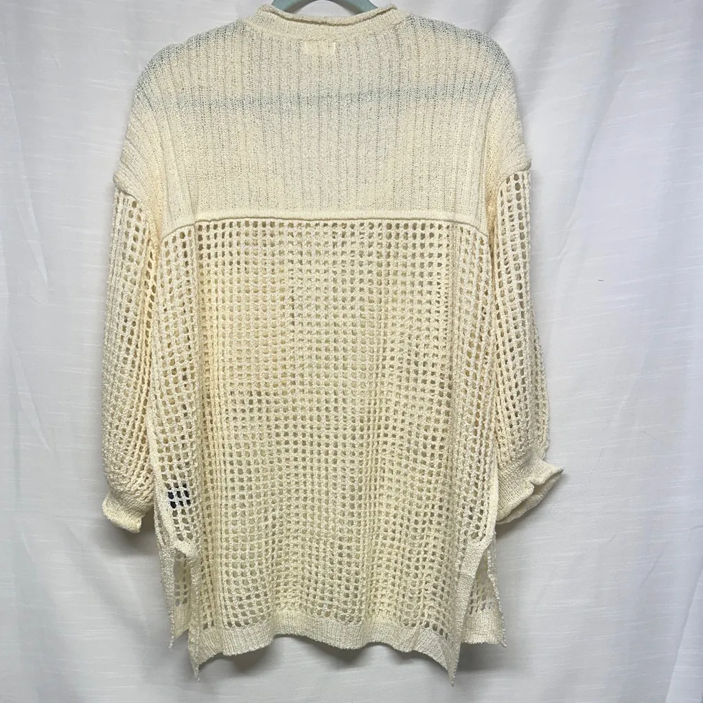 POL Women's Butter  Open-Knit Sweater - Image 4