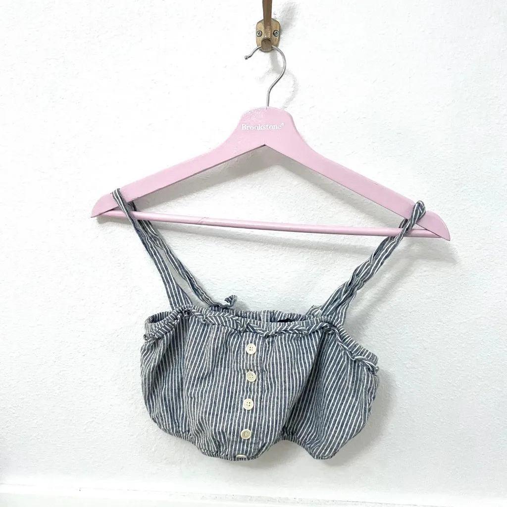 Reformation Blue Linen Two-Piece Skirt Set Size 4 - Image 2