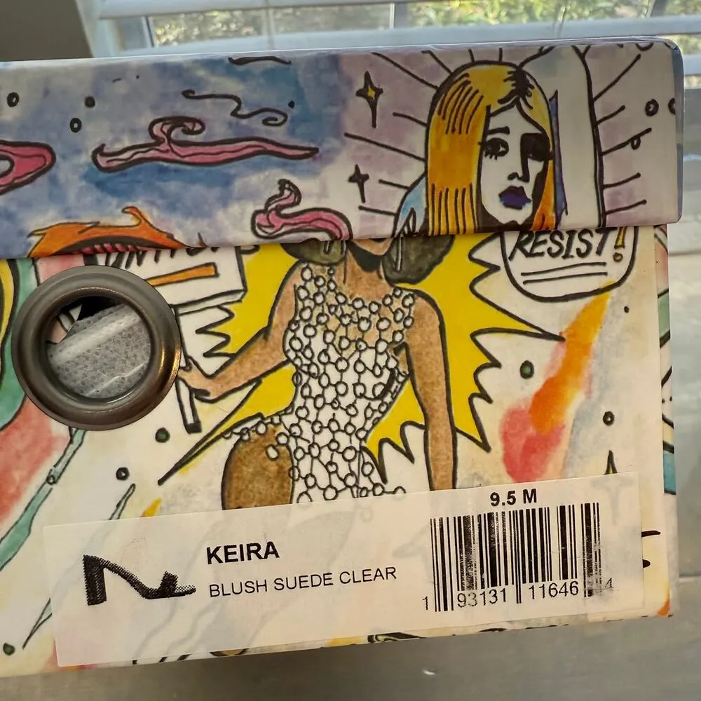 Jeffrey Campbell Blush Suede Clear Keira Slide Sandal Sz 9.5 - Image 9