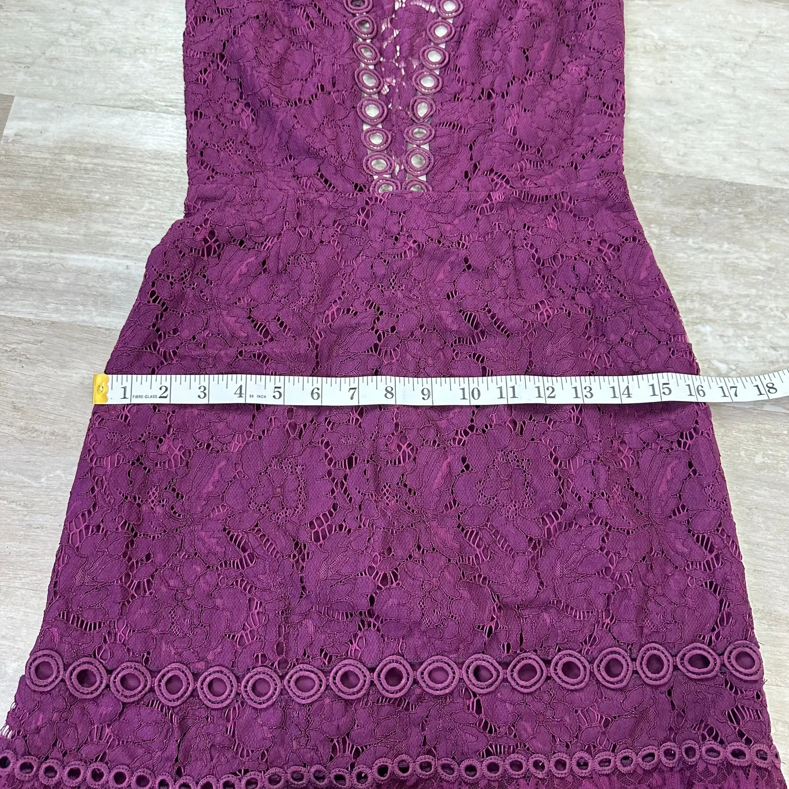 Saylor x Free People Cherie Burgundy Lace Mini Dress Size XS - Image 12