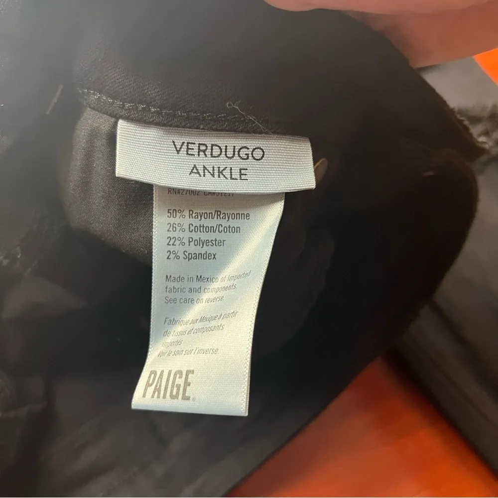 Paige Verdugo Ankle Womens SZ 27 Black Twilight Distructed Denim Jean Distressed - Image 4