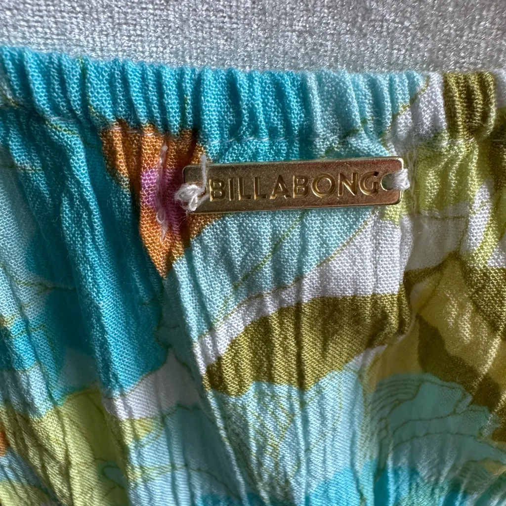 Billabong Something Pretty Floral Mini Dress in Blue/Yellow Floral - Image 6