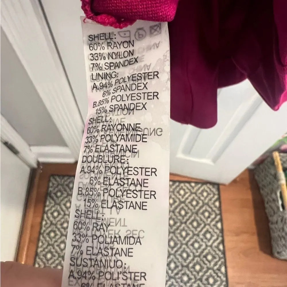 NWT Nue By Shani Sleeveless Jersey Sheath dress with removable peplum in size 12 Pink - Image 11