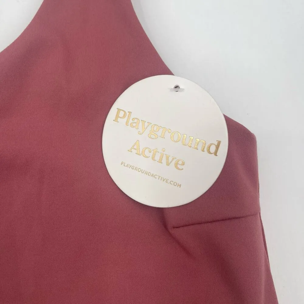 PLAYGROUND ACTIVE Tank Sports Bra Size Small One Shoulder Cali Cropped NWT Gym - Image 6