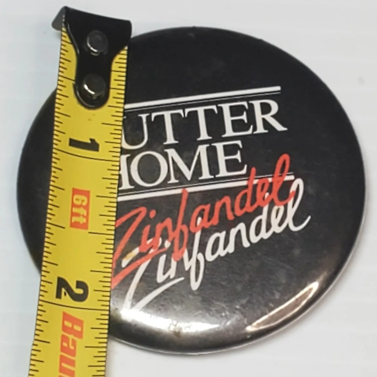Sutter Home Zinfandel Wine Button Pin Vtg 2.25" - Image 3