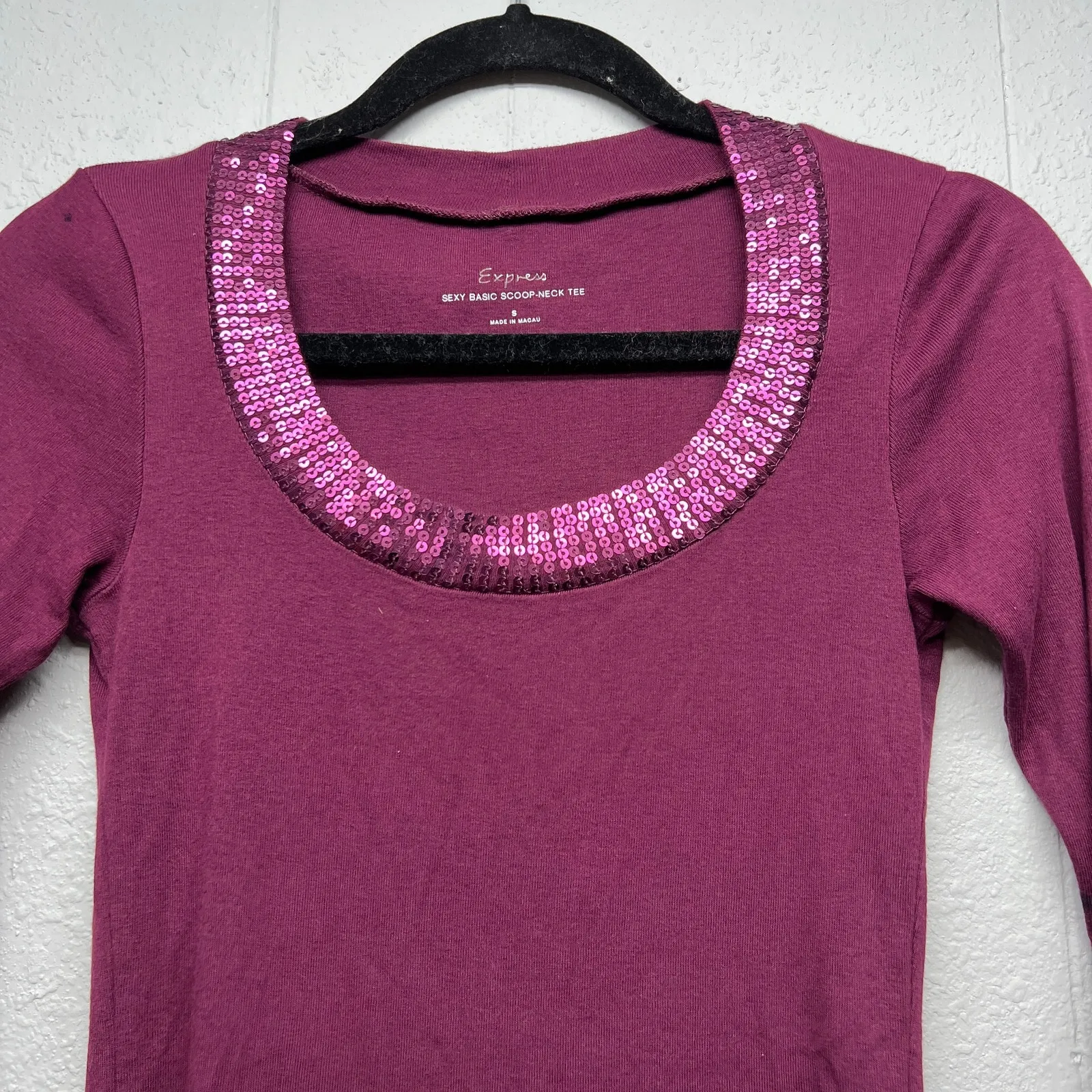 Express Sequin Top Womens Small Y2K Fairy Coquette Whimsigoth Sustainable Fitted - Image 3