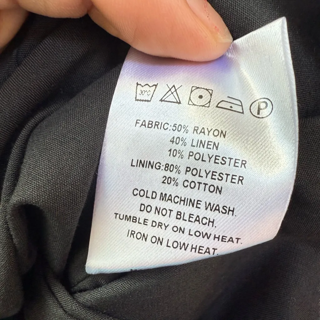 Peppermayo Exclusive - Amazonia Linen Mini Dress - Black - Image 6