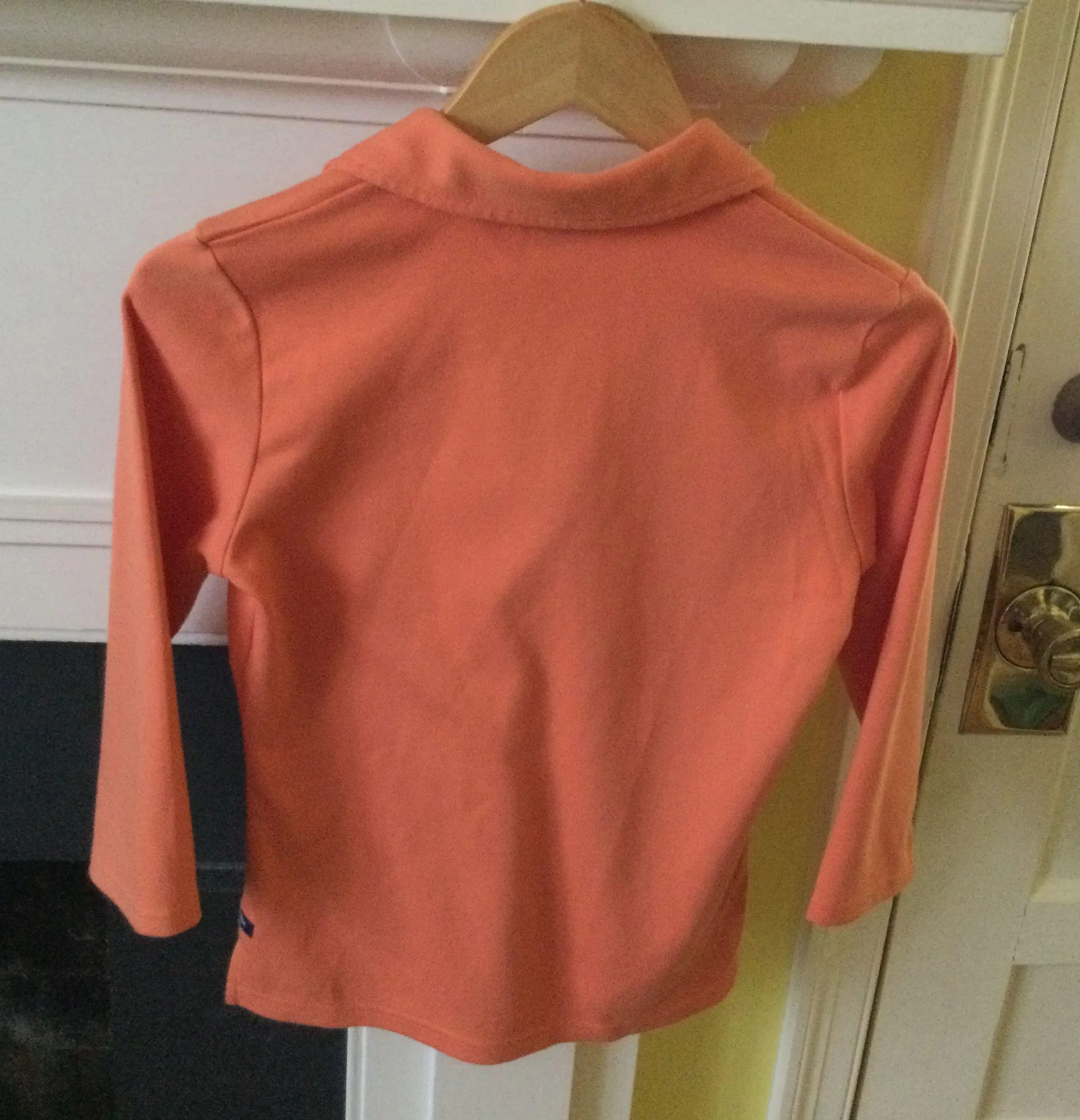 Vintage Polo Orange 3/4 Sleeve - Sz L - Image 2