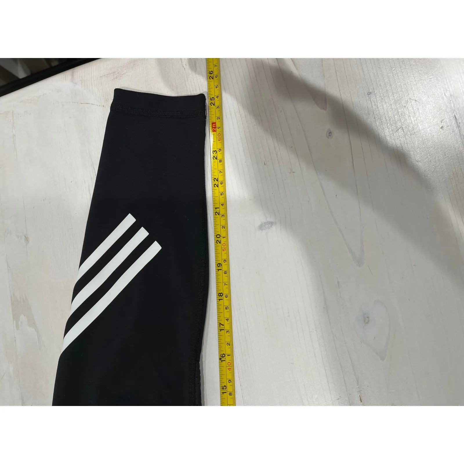 Adidas Training Leggings Mesh Panels‎ 3-Stripes Athletic Gym Black Size S - Image 7