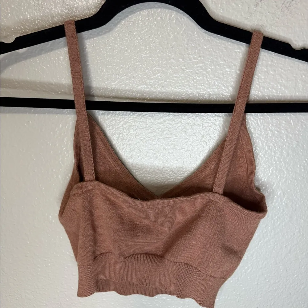 INTERMIX Tan Knit Top - Image 4