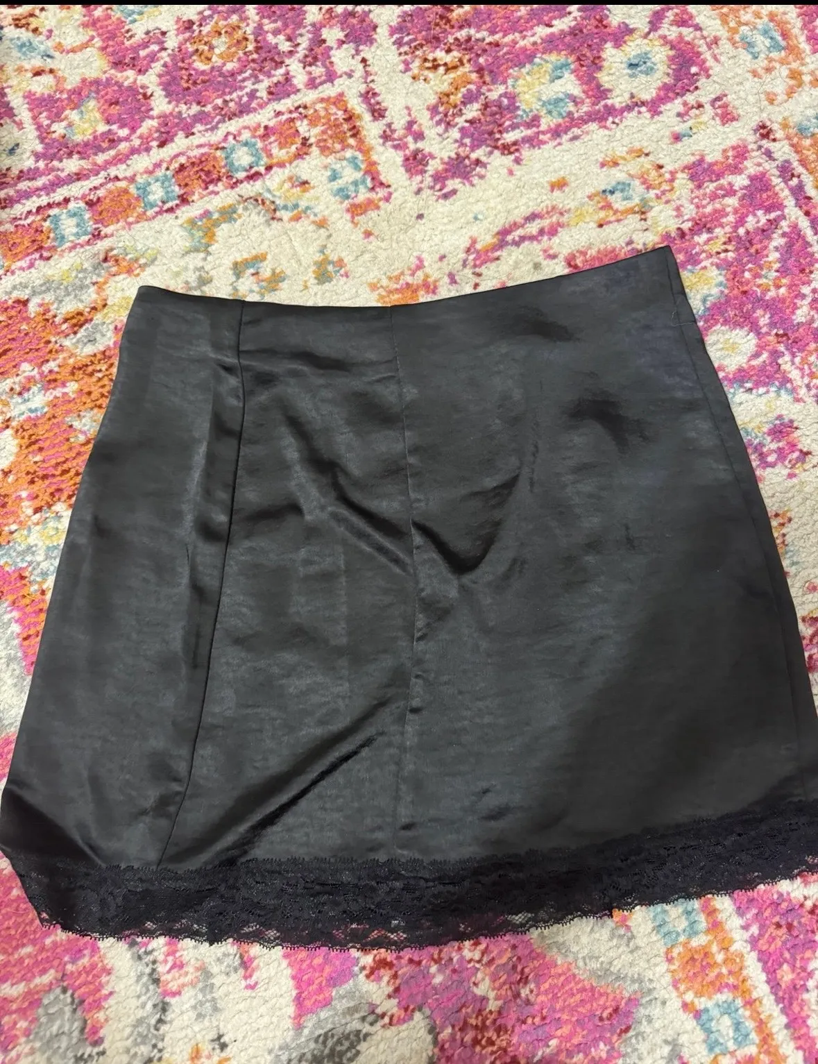 Motel rocks satin lace trim skirt size small  - Image 2