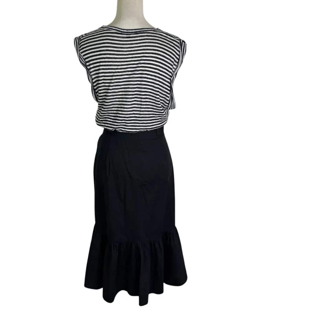 Veronica Beard Linen Capri Midi Dress Black Size S - Image 5