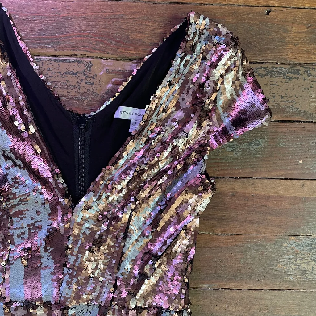 Dress the Population Zoe Sequin Fitted Bronze Bodycon Party Dress - Sz S 🧡🎀 - Image 10