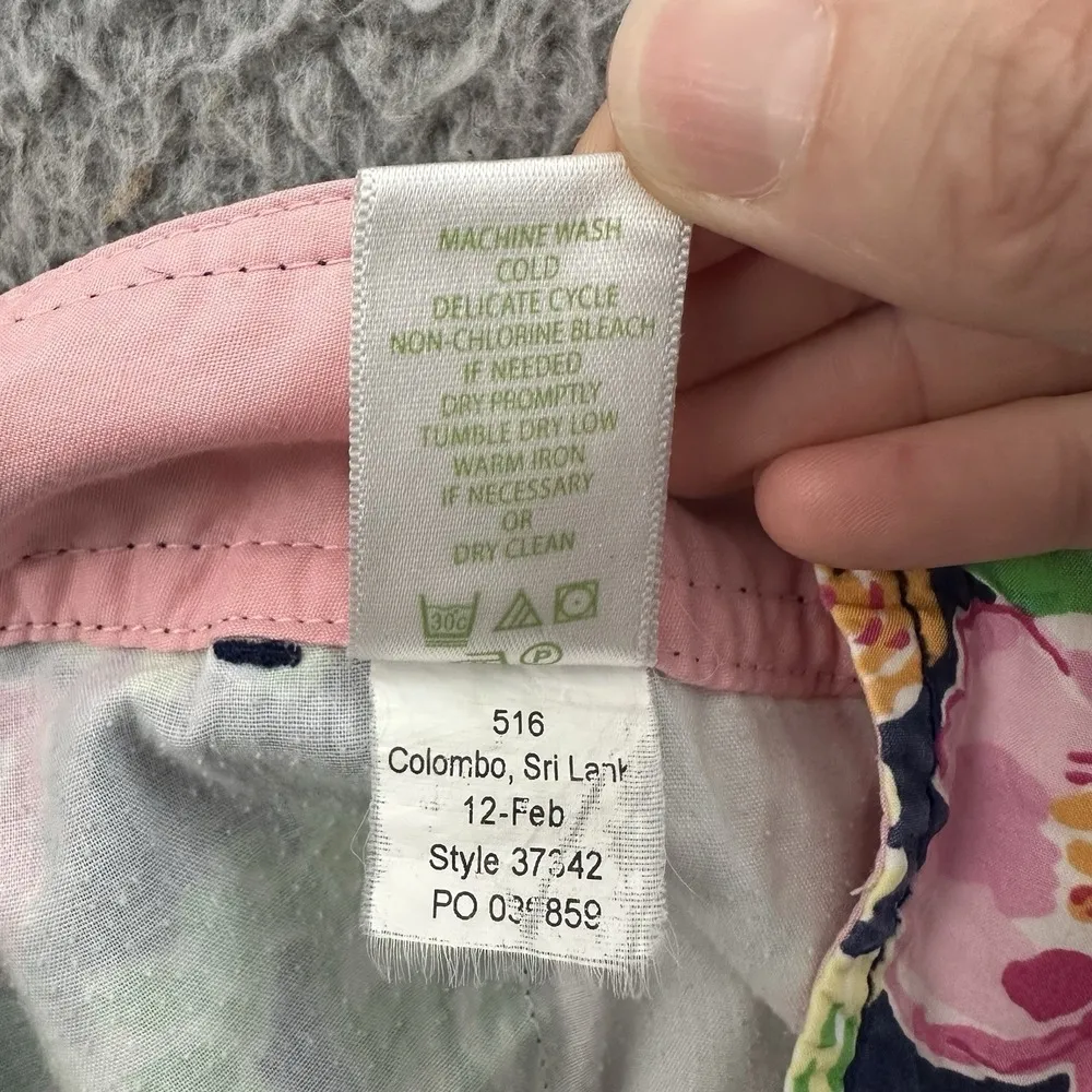 Lilly Pulitzer Callahan Shorts Floral Preppy Beach Resort 100% Cotton Women's 12 - Image 6