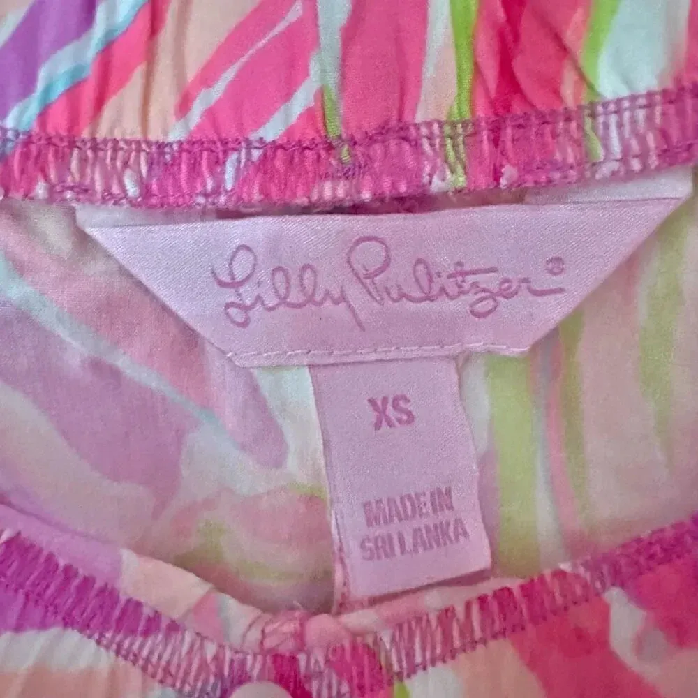 LILLY PULITZER | Amethyst Bright Pink Print Kya Shorts Ruffle Short Elastic | XS - Image 4