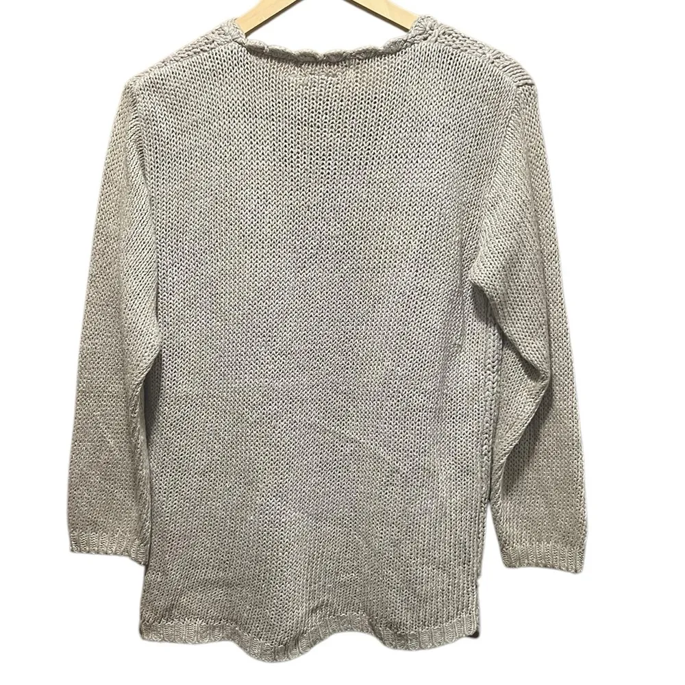 Vintage Bobbie Brooks Hand Knit Embroidered Pearl Sweater See measurements - Image 9