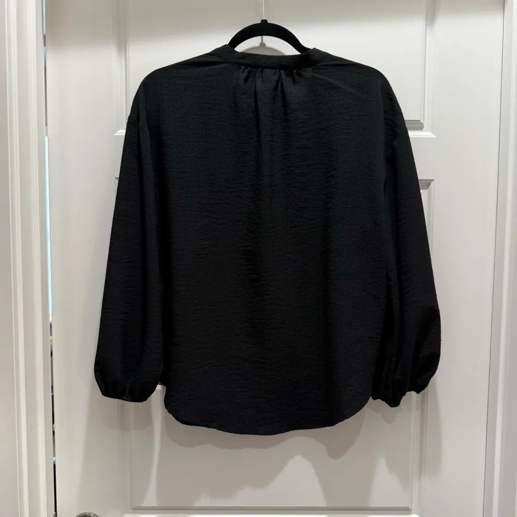 A New Day Set of 2 Black and White Print Long Sleeve Blouses - Image 8