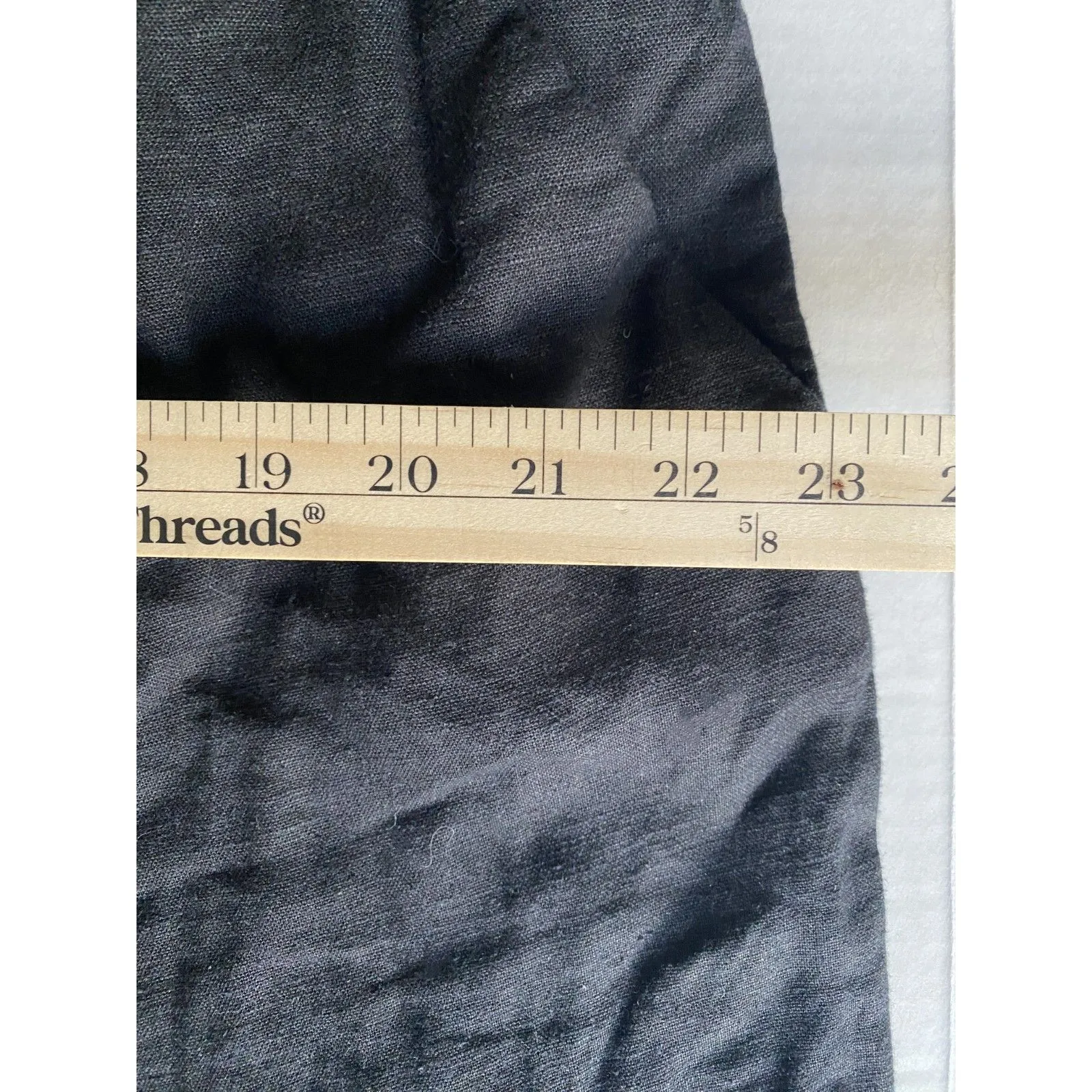 NWT Lucky Brand Black Linen Blend Utility Drawstring Pull-Up Pants Sz XL - Image 7