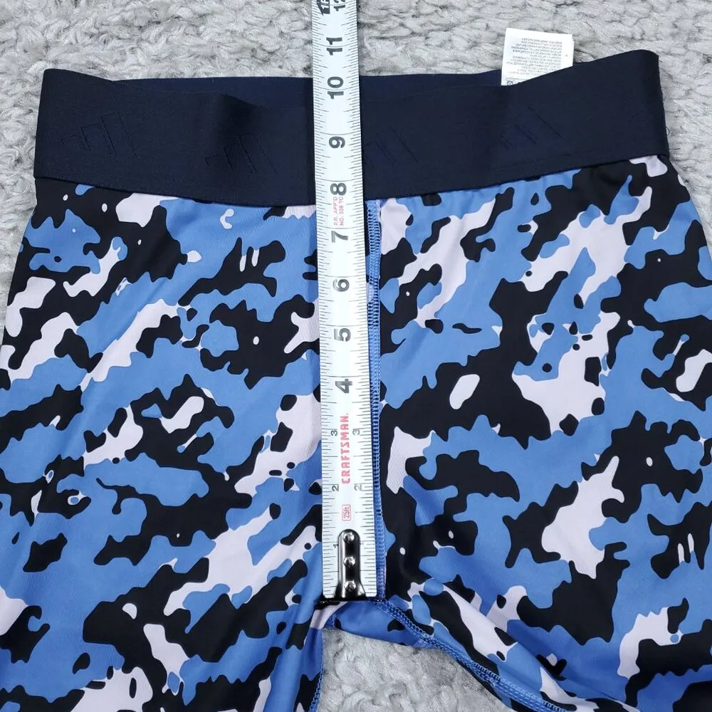 Adidas Techfit Camo 7/8 Leggings Silver Dawn Blue Fusion Women's Size Small - Image 6