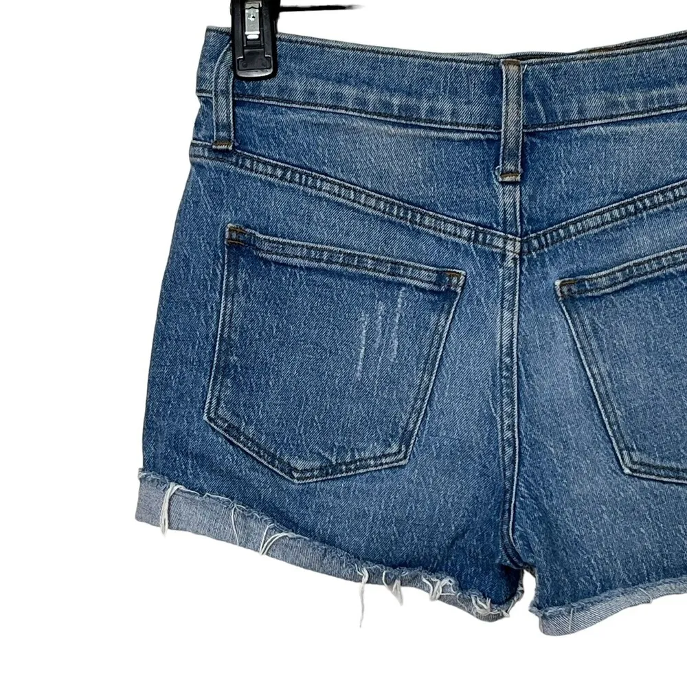 Madewell Womens High Rise Distressed Denim Shorts Jordie Wash Size 25 - Image 5
