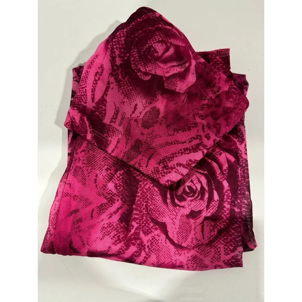 Women's 2 Piece Outfits Floral Print Mesh Strapless Tube Crop Top and High Waist Size M - Image 6