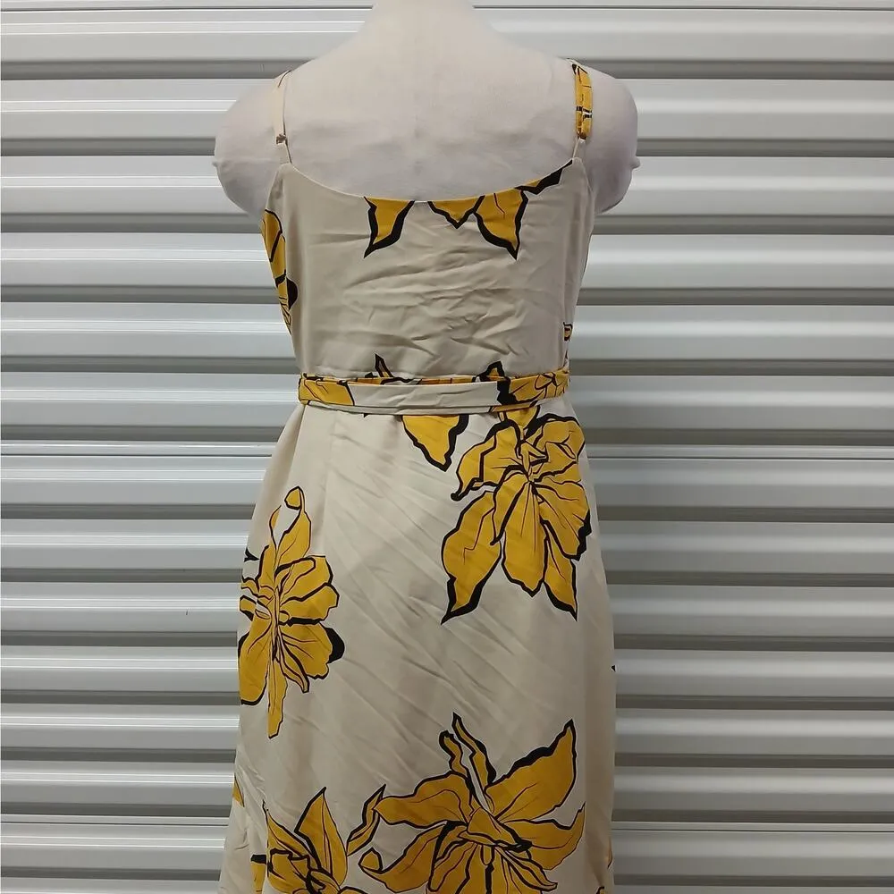 Hutch Women's Wrap Dress Medium Floral Ruffle Cottagecore Sleeveless Sundress - Image 12