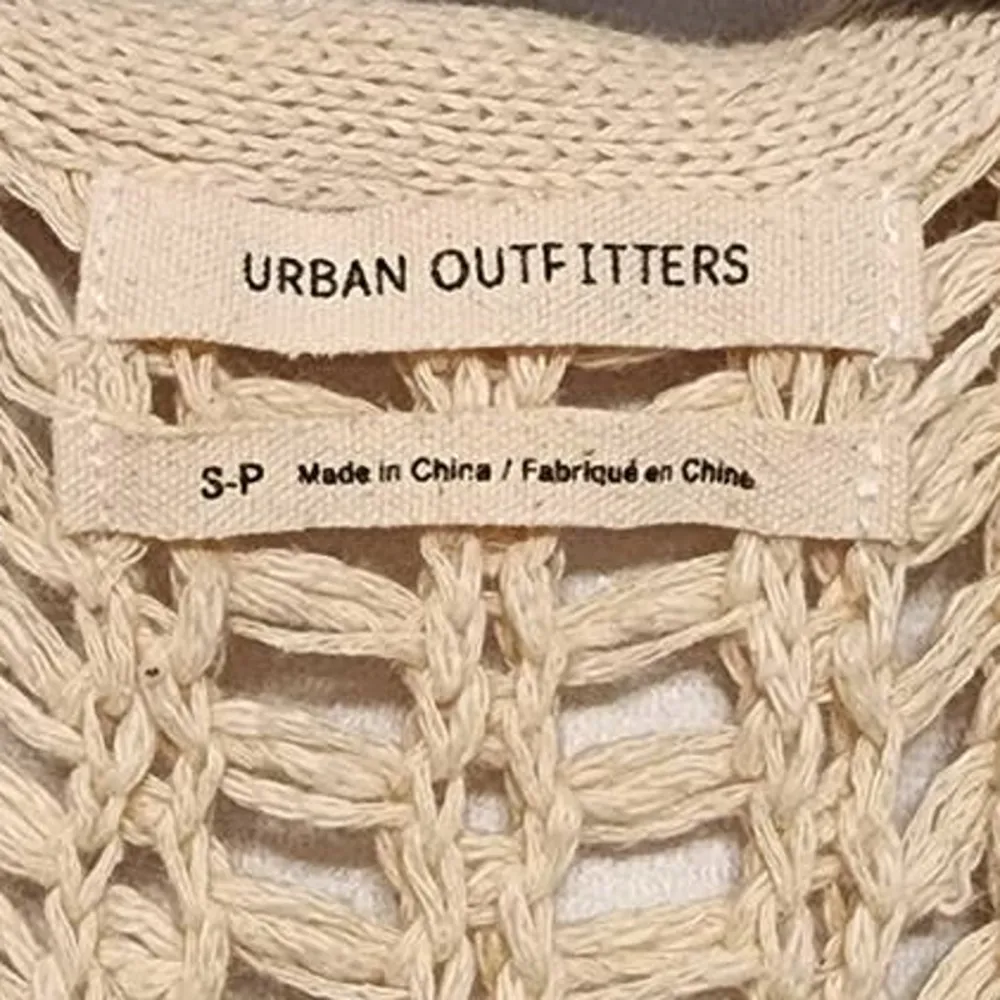 Urban Outfitters UO Sasha Striped Cropped Crochet Sweater Size Small - Image 5