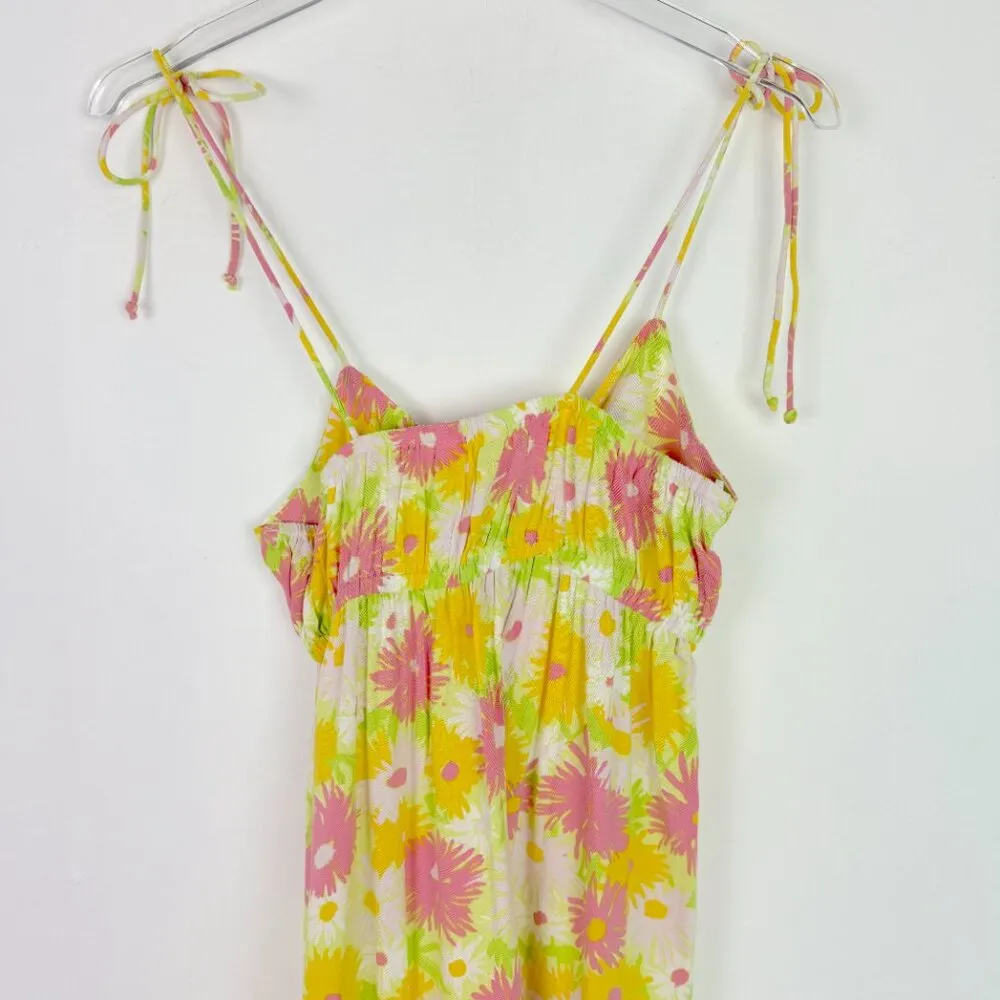 NWT ASOS Miss Selfridge Petite Bunny Tie Midi Slip Dress Bright Sunflower 2P - Image 9