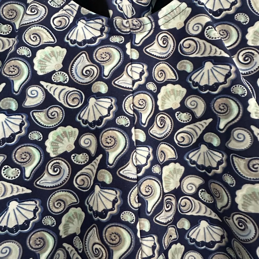 NWOT Island Pearls Women’s 12 Blue Seashell One Piece Ruched Front Bathing Suit. - Image 9