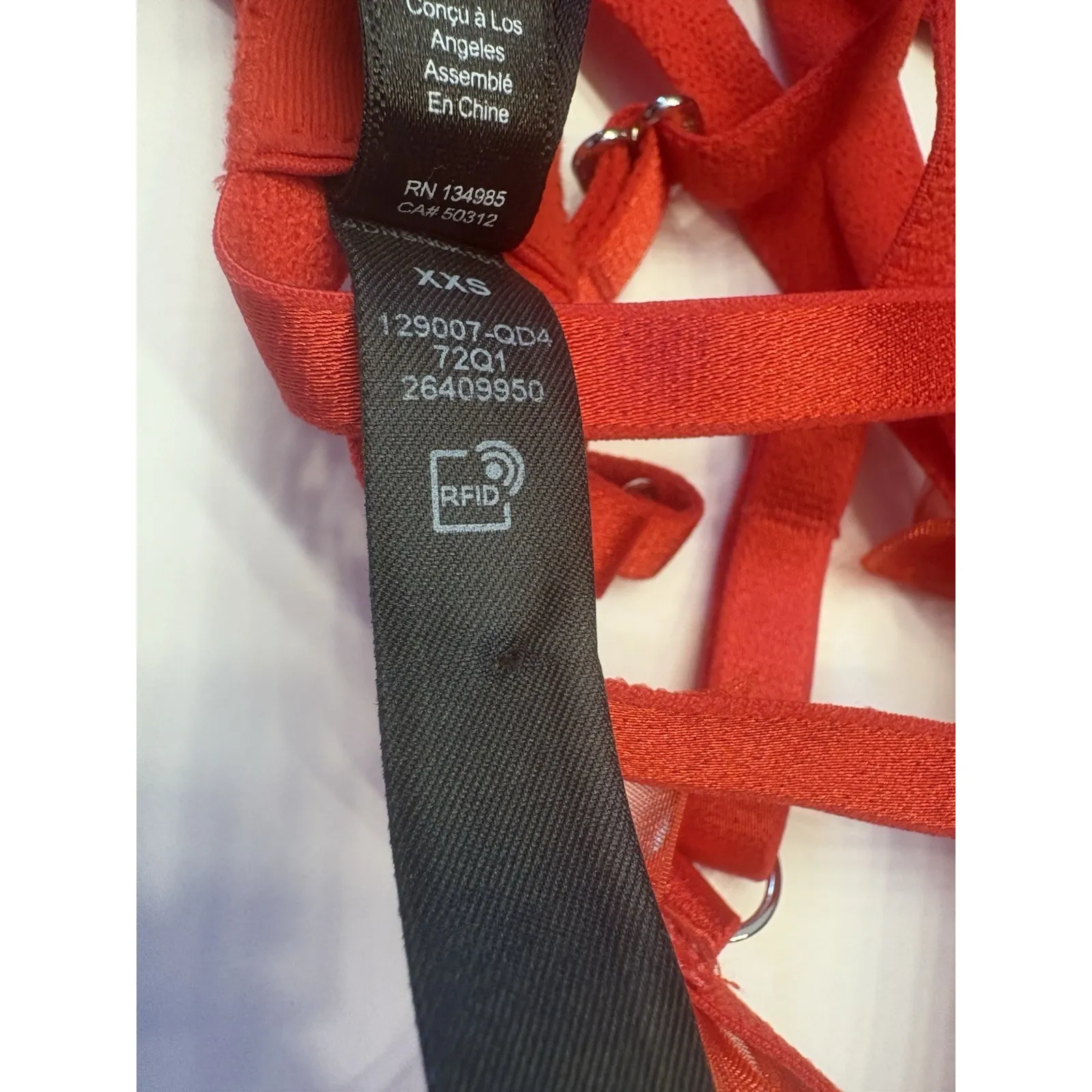 For Love & Lemons Red Lace Heart Embroidery Bra Unlined Underwire Size XXS 32A - Image 12