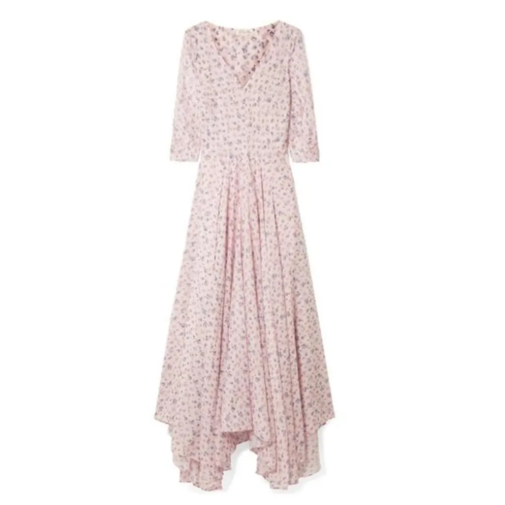 LoveShackFancy‎ Larissa Floral Print Cotton Silk Blend Maxi Dress Size 8 Jardin - Image 5