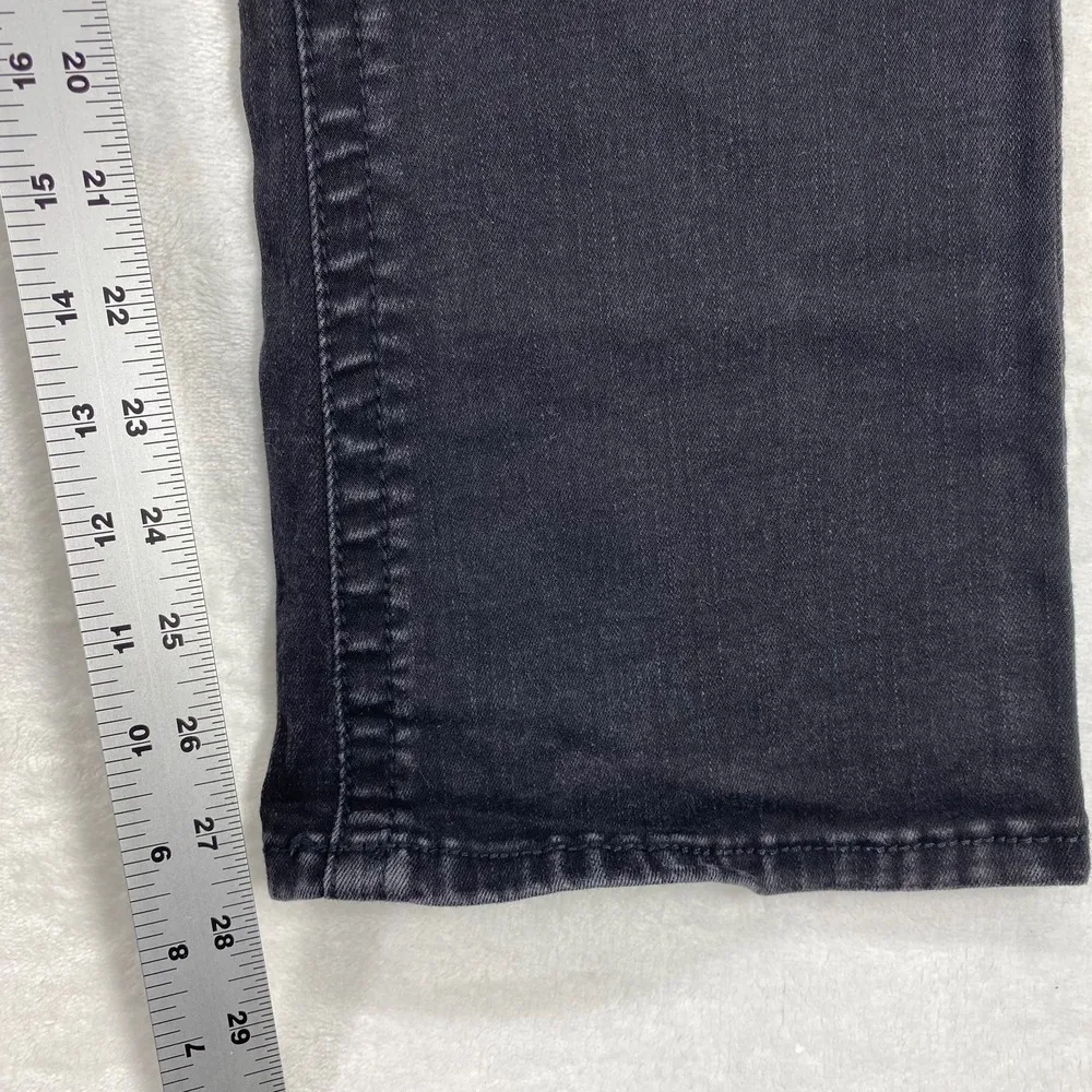 Western Blue Black Jeans Bootcut Rhinestone Embellished Denim Jeans Sz 26 - Image 5