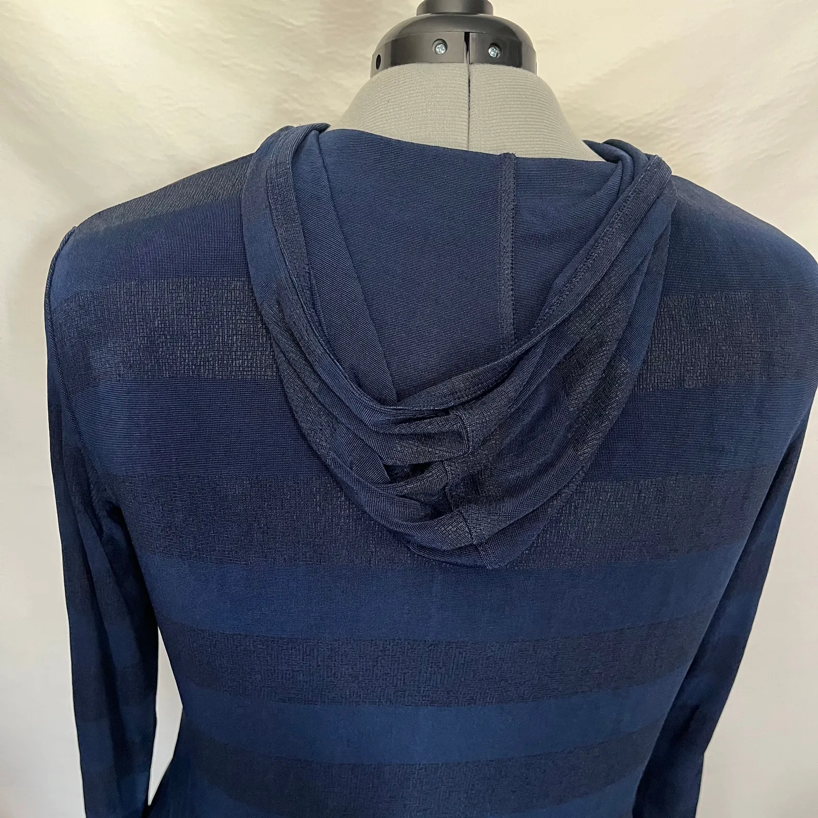 Chicos Travelers Hooded Jersey Womens Top Sz 16 Resort Capsule Packable Lounge Blue - Image 8