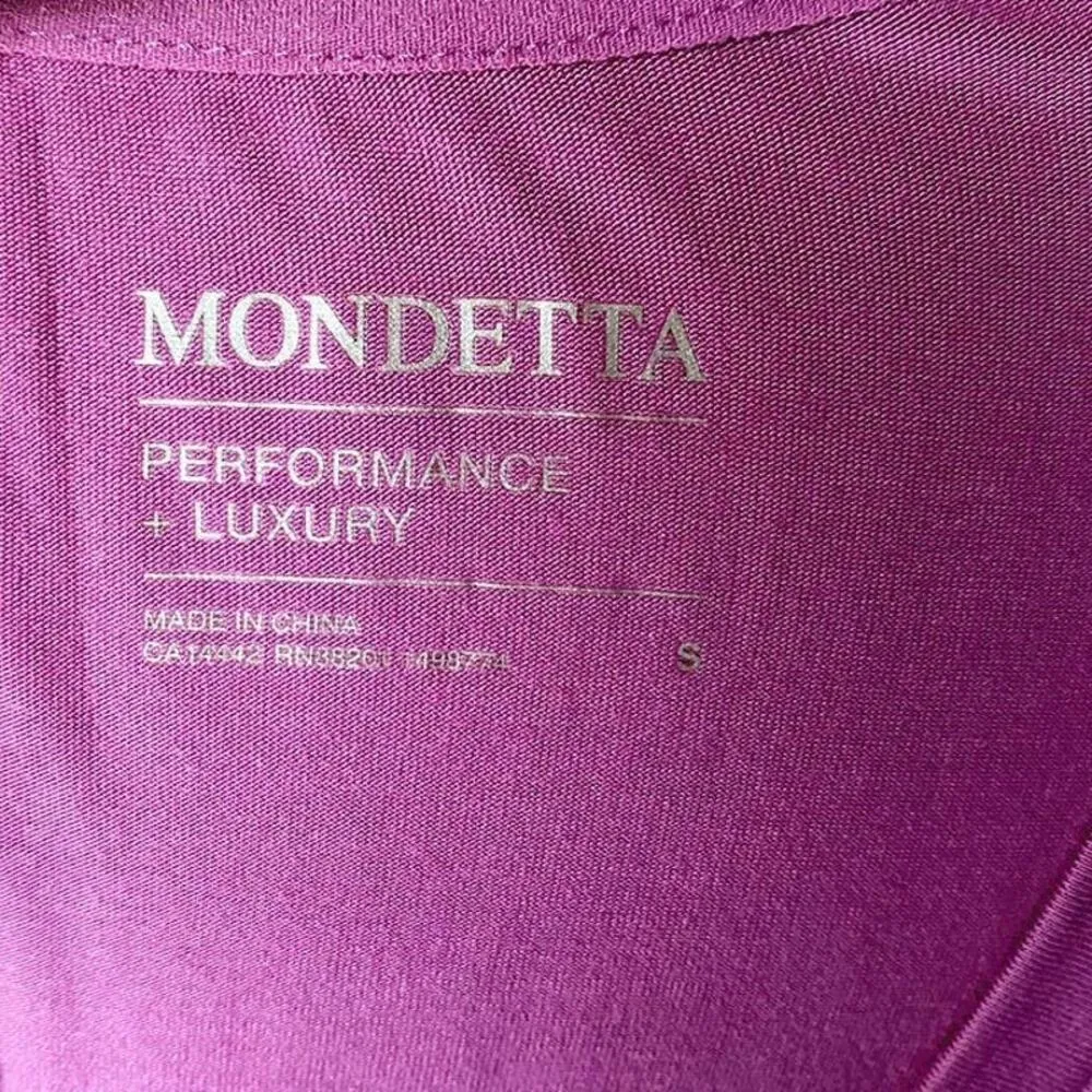 MONDETTA Performance Luxury Pink Purple Short Sleeve Top ~ Women's Shirt SMALL - Image 5