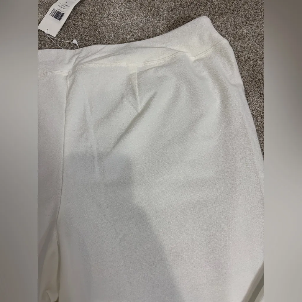 NWT Eileen Fisher Washable Stretch Crepe Pull On White Slim Bootcut Pant 1X - Image 11