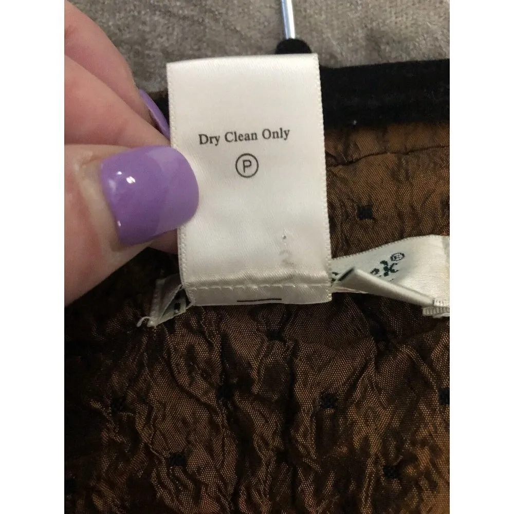 coldwater creek jacket medium Quilted Bronze Casual Lightweight Button Down - Image 9