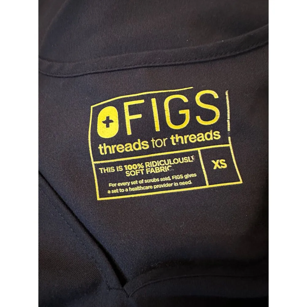 FIGS  Black Scrub Top Threads for Threads Size XS - Image 3