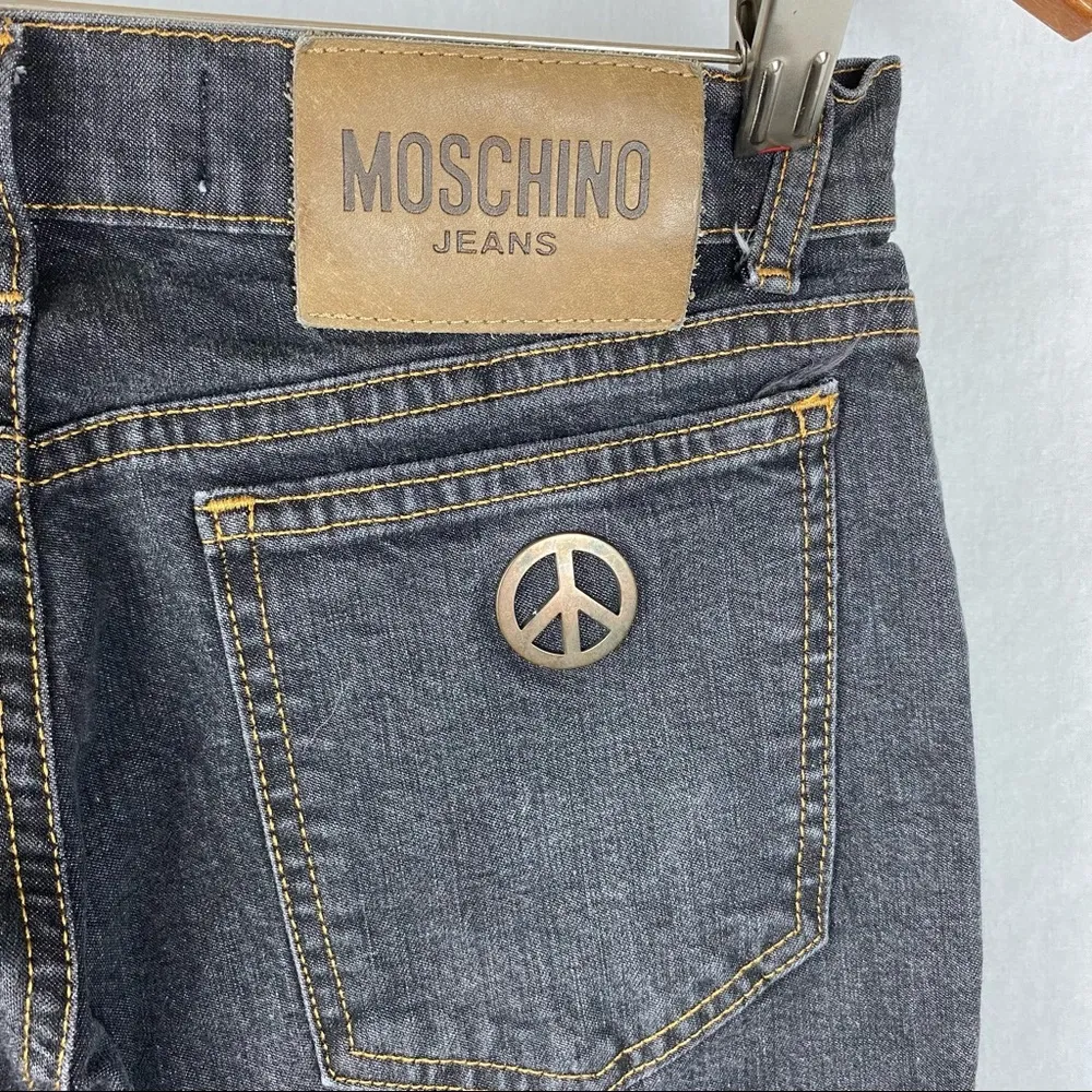 Moschino Black Donna Mid Rise Boot Cut Denim Jeans 27 - Image 4