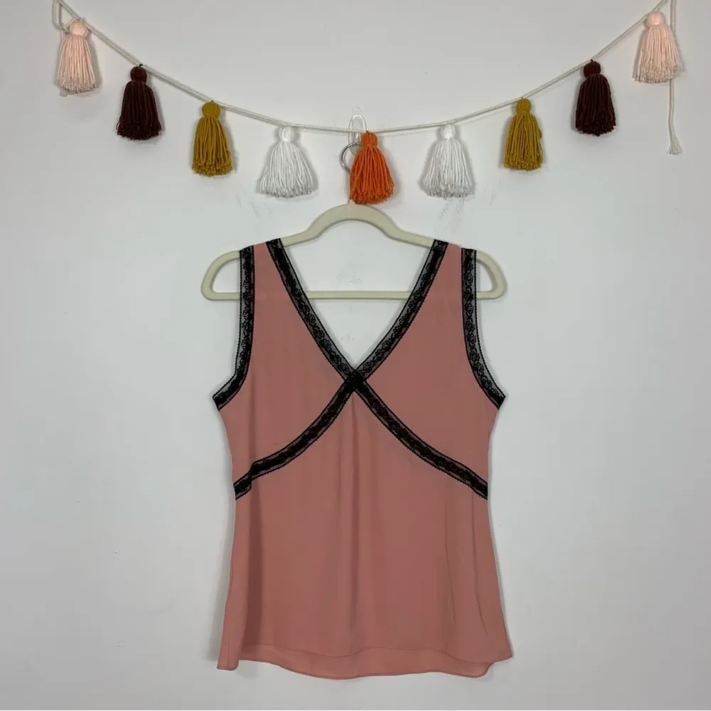 NWT J. Crew Lace Insert V-Neck Camisole Pink Size 6 - Image 10
