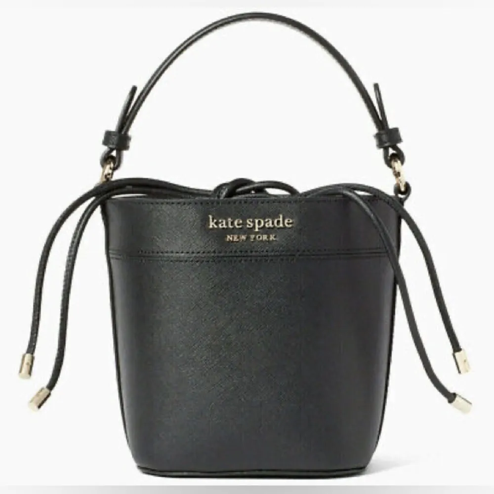 Kate Spade Cameron Small Bucket Bag Black Leather - Image 2