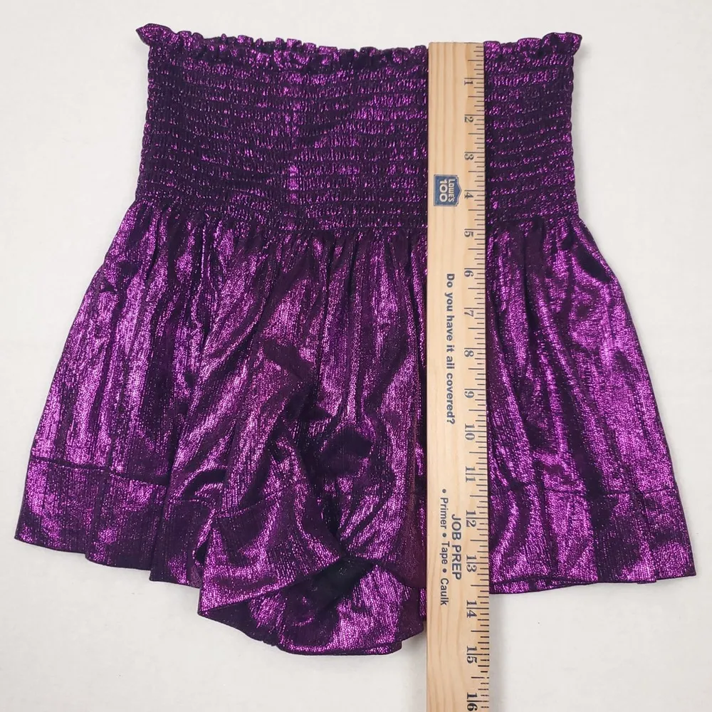 Purple QUEEN OF SPARKLES Shorts!! Size XS - Image 4