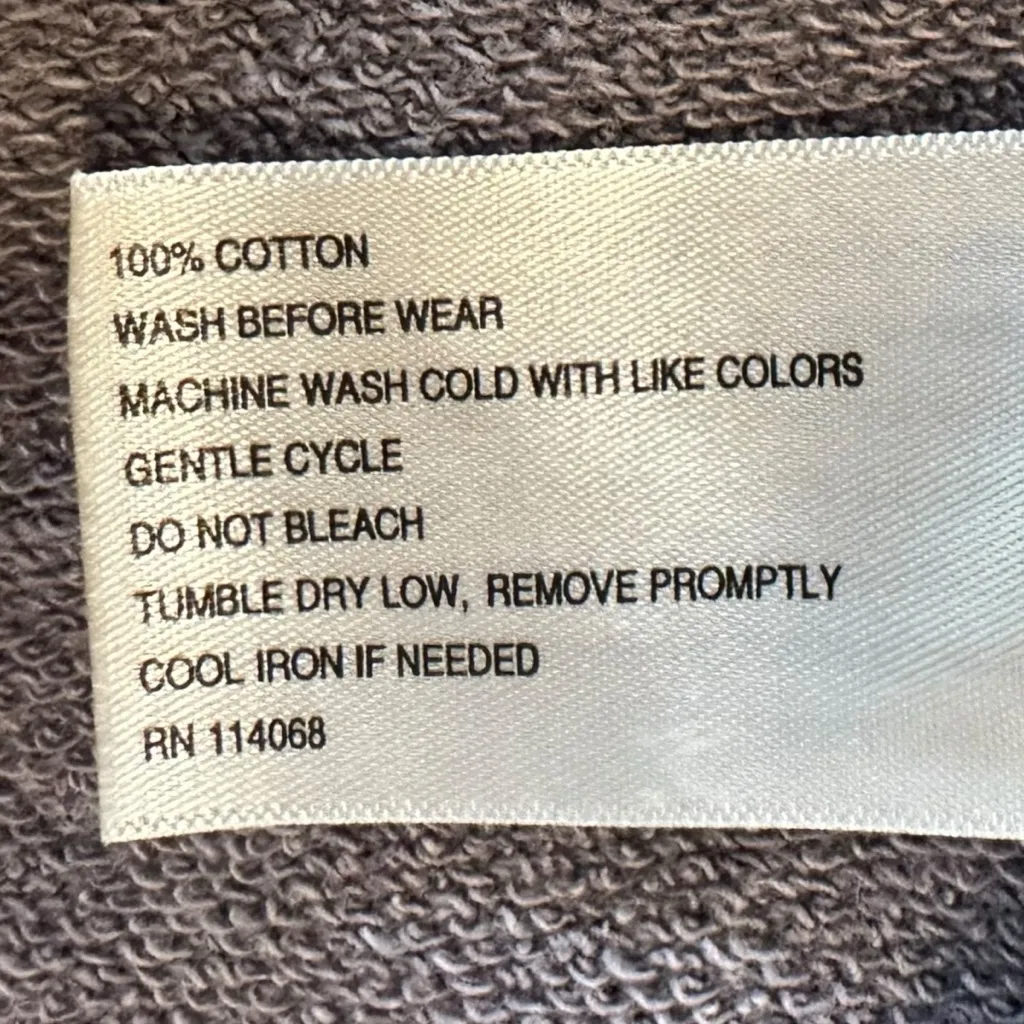 Evereve Ana Pocket Sweatshirt Grunge Lavender Grey Oversized Size Large Slouchy - Image 10