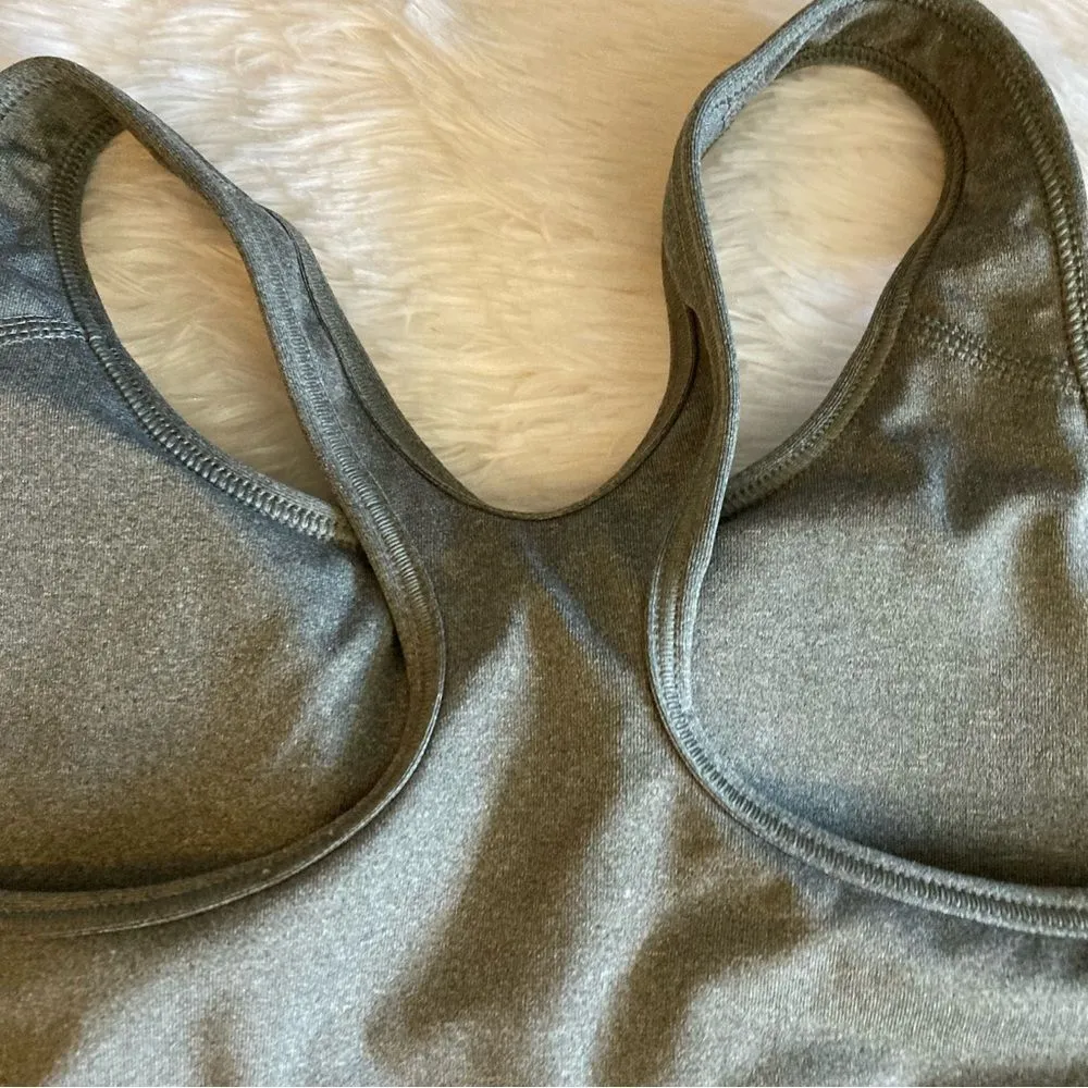 Nike Pro Gray Racerback Sports Bra Medium Lightly Padded - Image 6