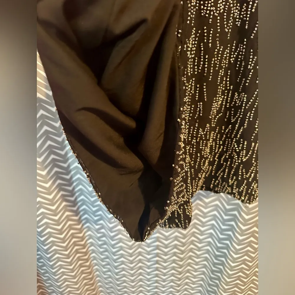 Alice + Olivia Black Beaded Romper/Playsuit, Size S - Image 5