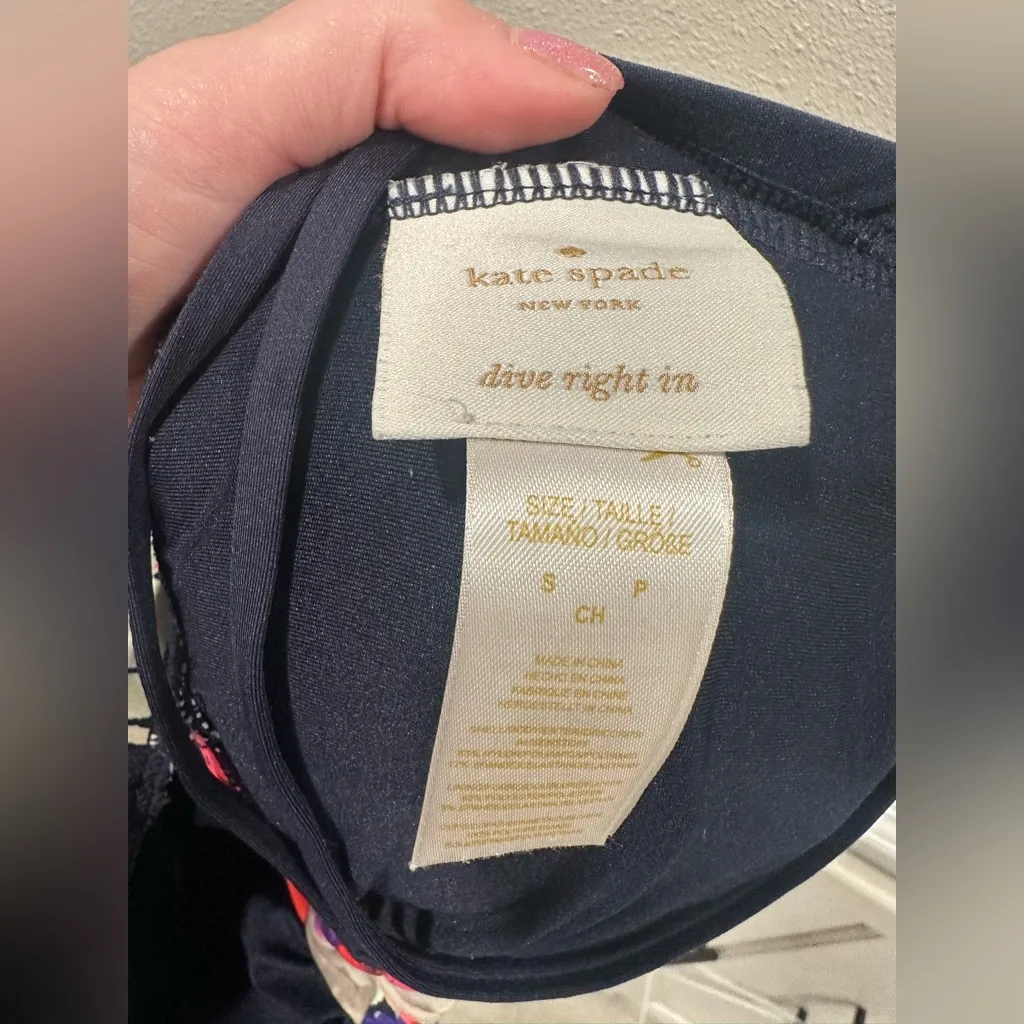 Revolve Kate Spade New York Double Strap Peep Hole Swimsuit In Rich Navy - Image 6