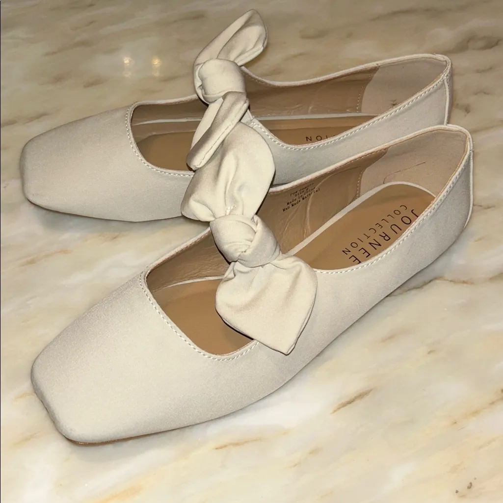 Journee Collection Seralinn‎ Tru Comfort Foam Mary Jane Bow Ballet Flats Size 9 - Image 9